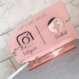 Personalized Beauty Sign Instagram Facebook Business Social Media Sign