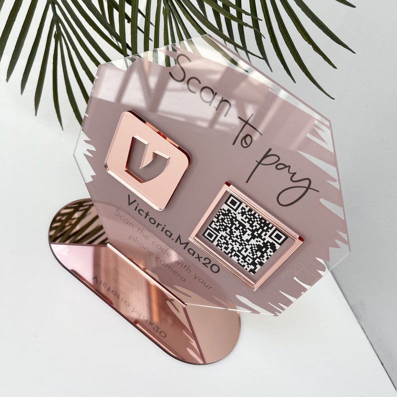 Personalized Octagon Venmo Payment QR Code Sign