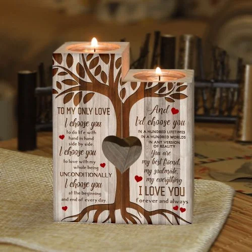 To My Only Love - You’re My Everything Heart Candle Holder