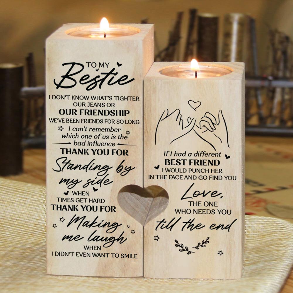 To My Bestie - I Can't Remember Which One Of Us Is The Bad Influence - Candle Holder Candlestick