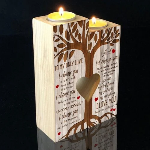To My Only Love - You’re My Everything Heart Candle Holder