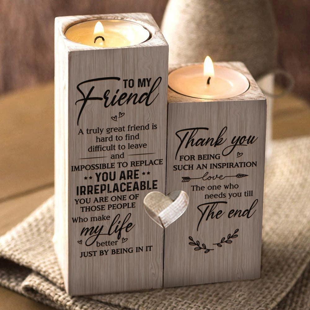 To My Bestie - You Are Irreplaceable- Candle Holder Candlestick