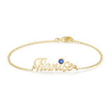 Personalized Name Bracelets with Birthstone