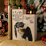 To My Wife Missing Piece Wooden Candlestick Shelf Couple Decoration Gift