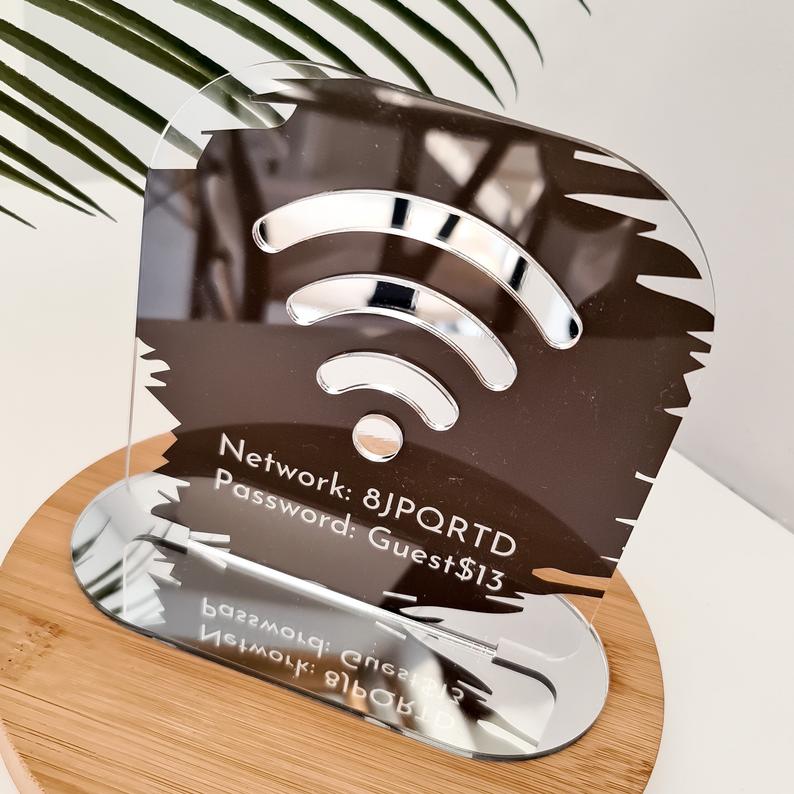 Personalized WiFi Business Social Media Sign