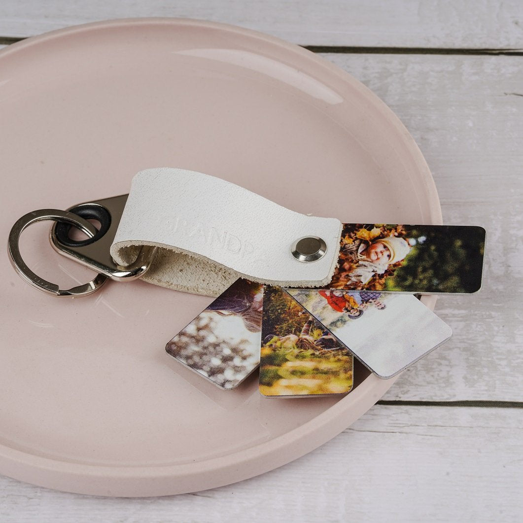 Customized Mini Photo Album Keychain for Men Daddy