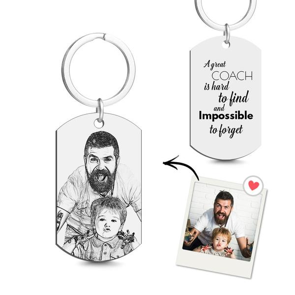 Custom Photo Tag Keychain Best Gifts for Daddy