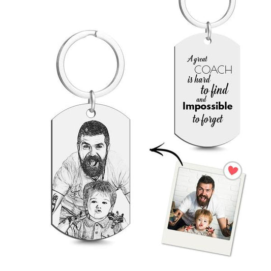 Custom Photo Tag Keychain Best Gifts for Daddy