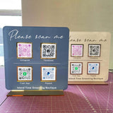 Personalized 4 QR Code Sign Business Payment & Social Media Sign