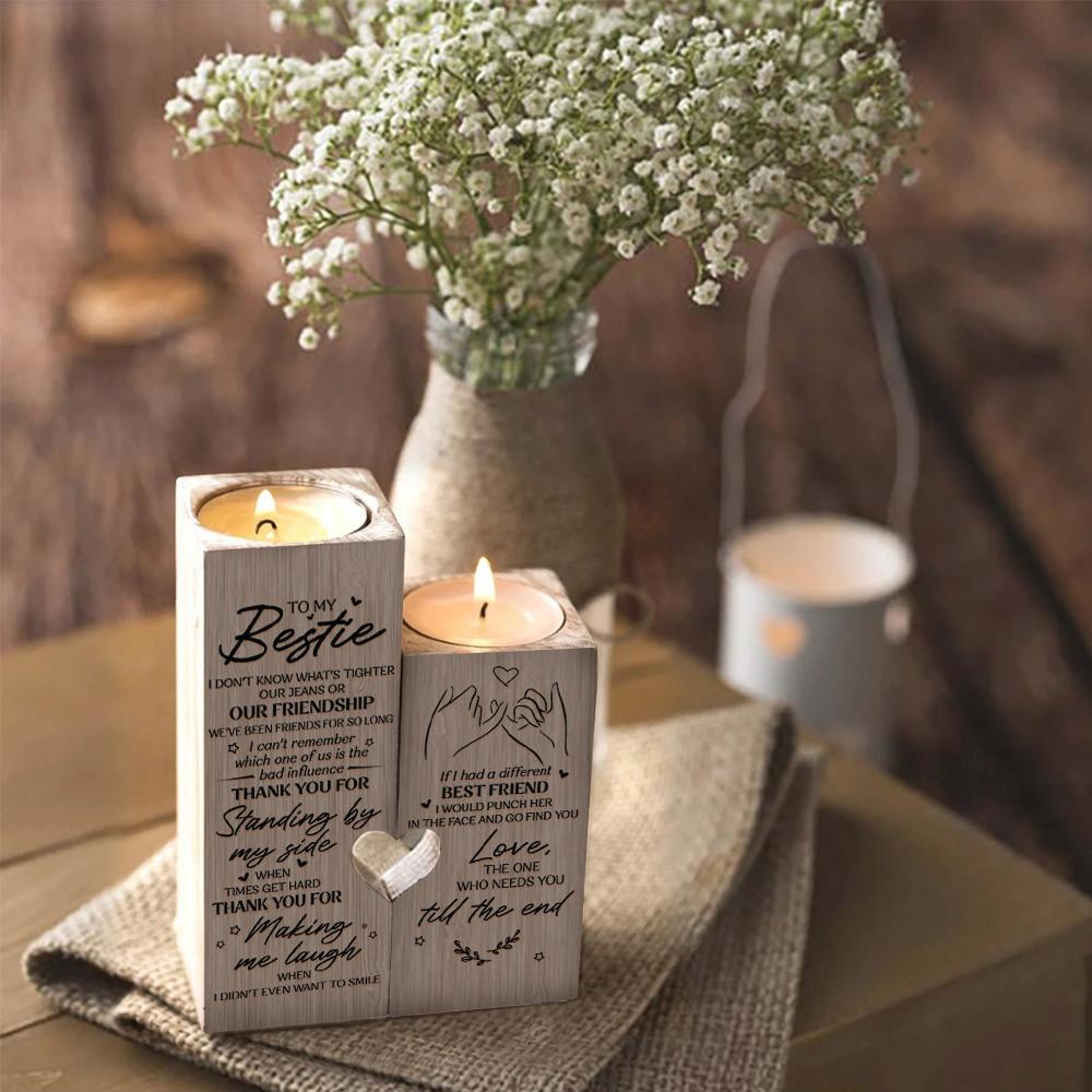 To My Bestie - I Can't Remember Which One Of Us Is The Bad Influence - Candle Holder Candlestick