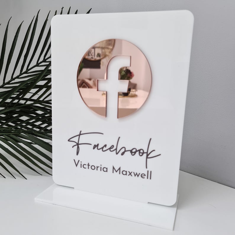 Personalized Facebook Business Social Media Sign