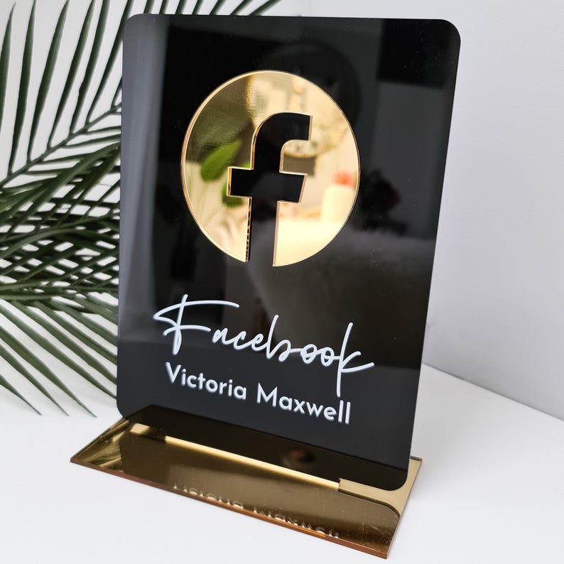 Personalized Facebook Business Social Media Sign