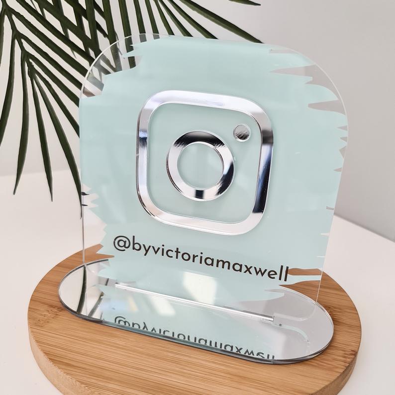 Personalized Insgtram Business Social Media Sign