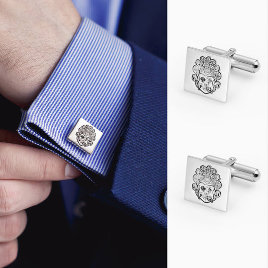 Personalized Crest Cufflinks Photo Cufflinks