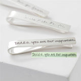 Custom Handwriting Tie Clip for Dad