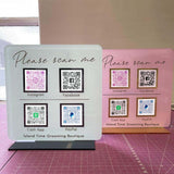 Personalized 4 QR Code Sign Business Payment & Social Media Sign