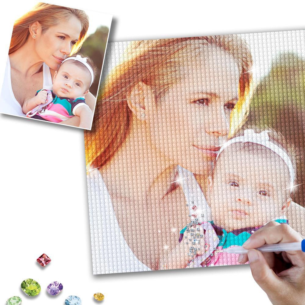 Custom Mother & Baby Photo Full Drill Diamond Painting