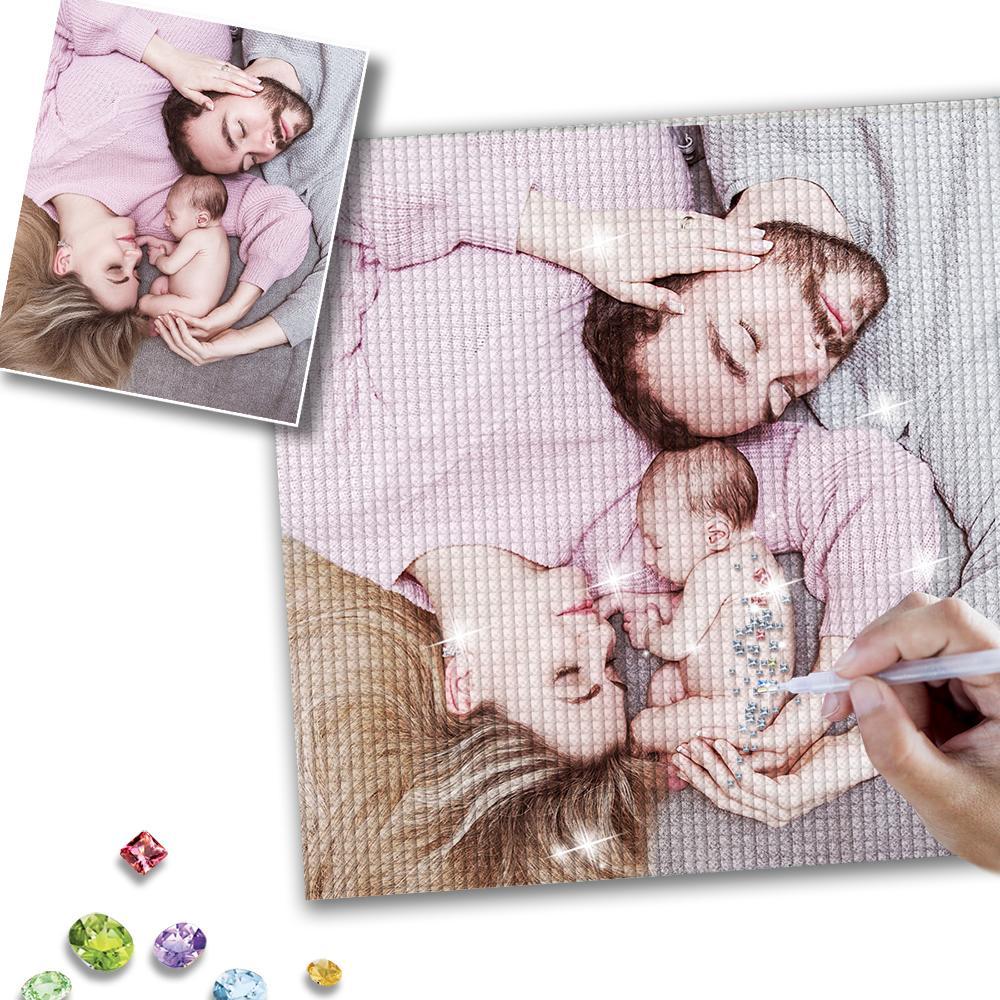 Personalized Love Family Photo Full Drill Diamond Painting