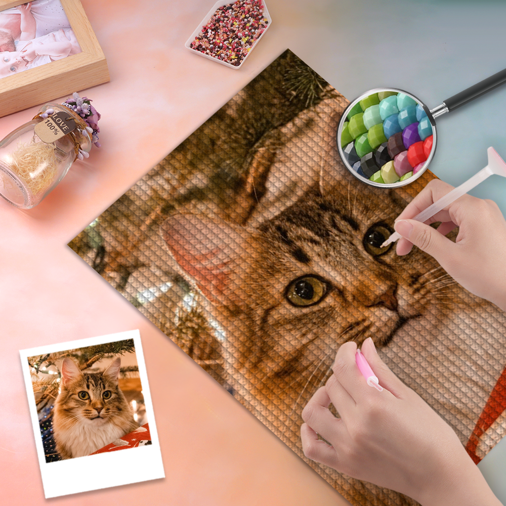 Custom Cat Photo Full Drill Diamond Painting
