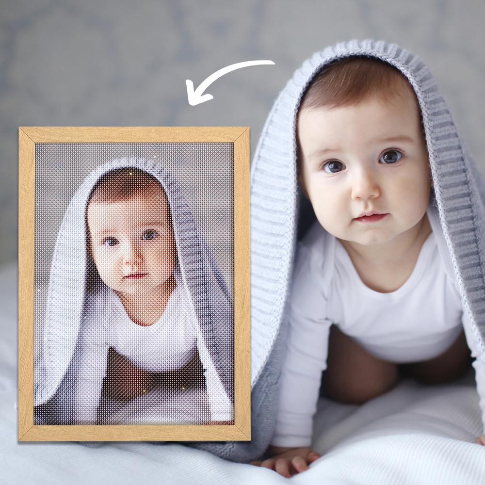 Custom Cute Baby Photo Full Drill Diamond Painting