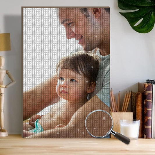 Custom Father & Daughter Photo Full Drill Diamond Painting