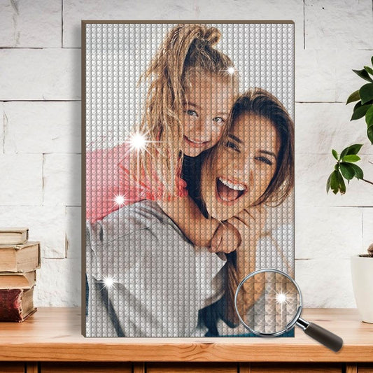 Custom Mom & Daughter Photo Full Drill Diamond Painting