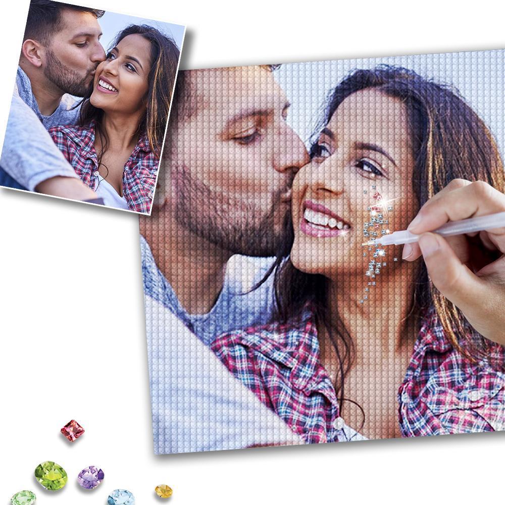 Personalized Love Couple Photo Full Drill Diamond Painting
