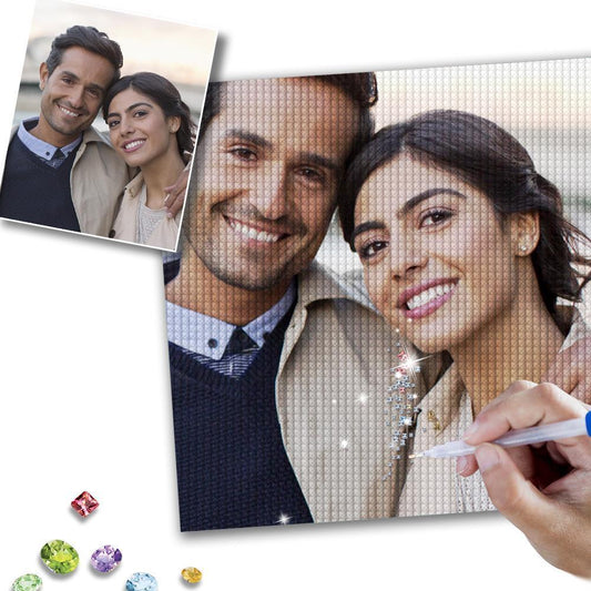Custom Happy Couple Photo Full Drill Diamond Painting