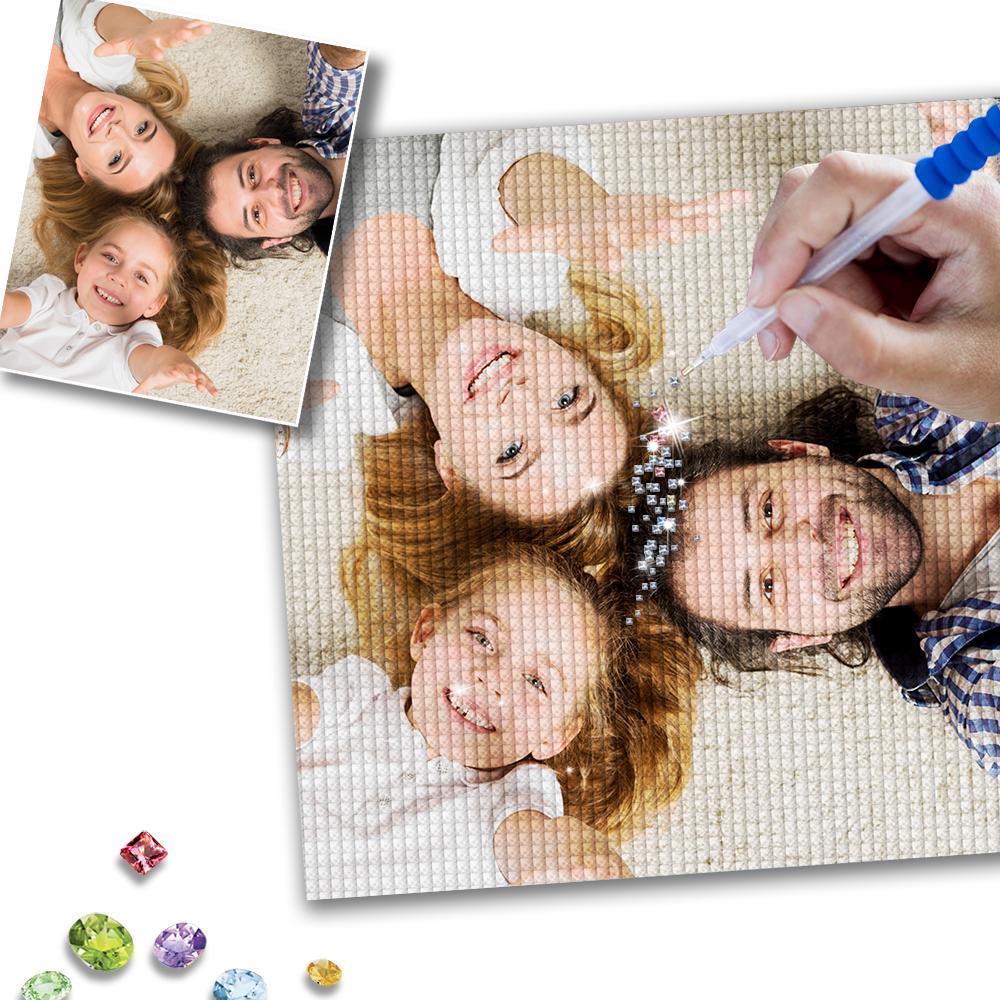 Custom Happy Family Photo Full Drill Diamond Painting