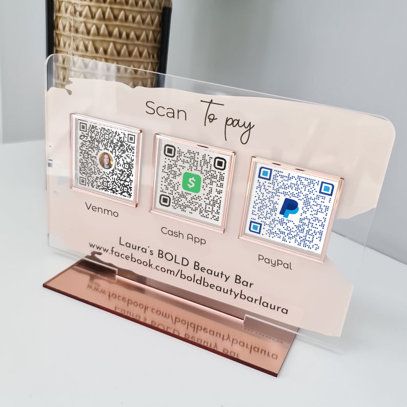 Personalized Multi Business Payment QR Code Sign