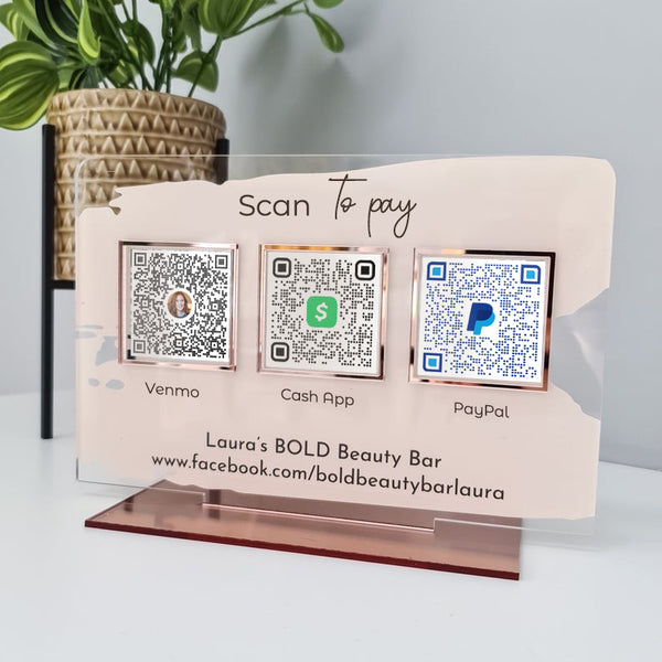 Personalized Multi Business Payment QR Code Sign
