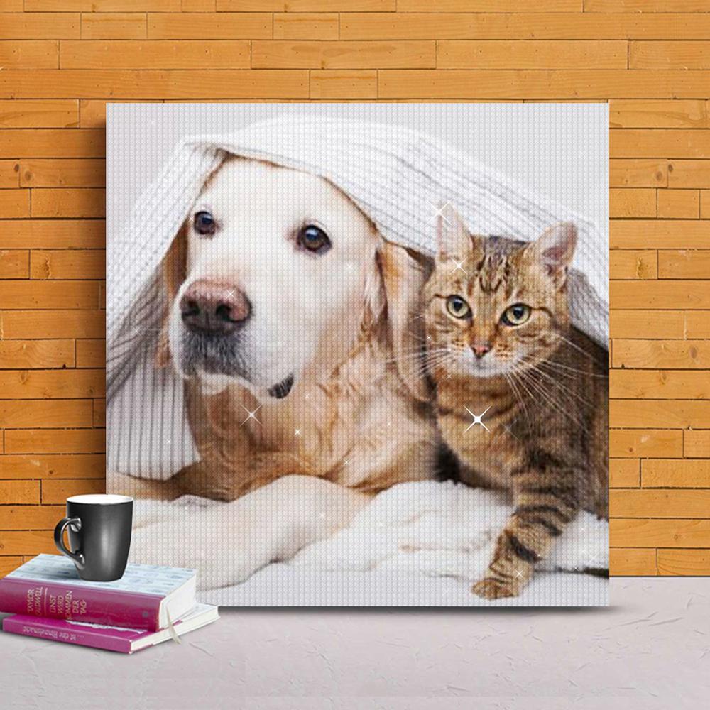 Custom Pet Dog & Cat Photo Full Drill  Diamond Painting
