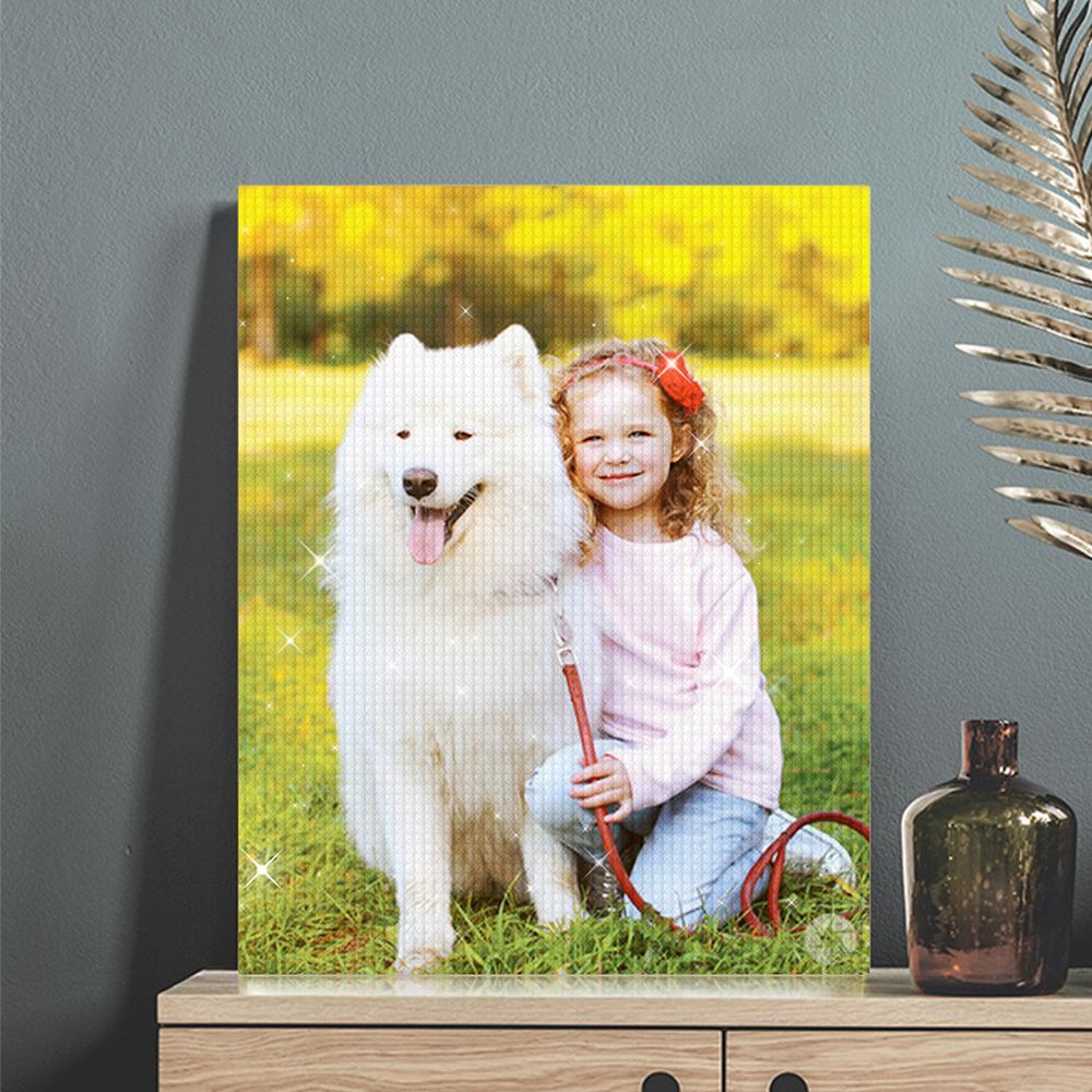 Custom Pet Lover Photo Full Drill Diamond Painting