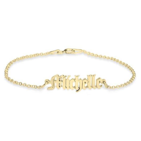 Personalized Old English Name Bracelets
