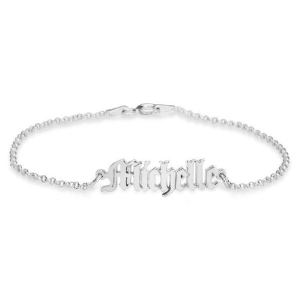 Personalized Old English Name Bracelets
