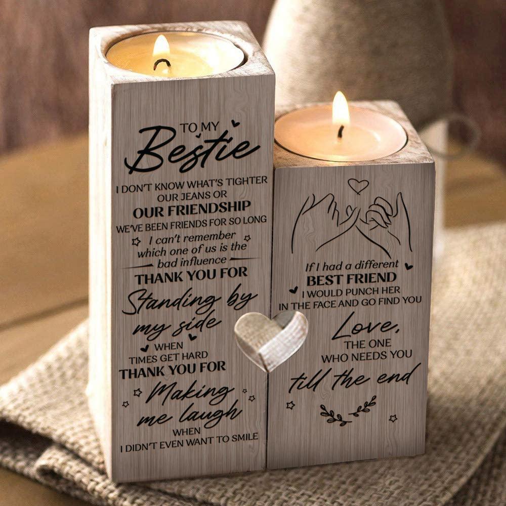 To My Bestie - I Can't Remember Which One Of Us Is The Bad Influence - Candle Holder Candlestick