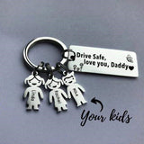 Customized Family Kids Charm Keychain with 1-10 Pendants
